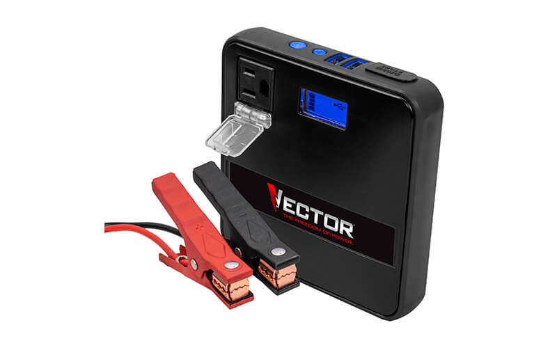 img1-VECTOR-SS120LV-800-Peak-Amp-Jump-Starter-100W-Power-Inverter-120V-AC-Outlet-Dual-USB-Rechargeable